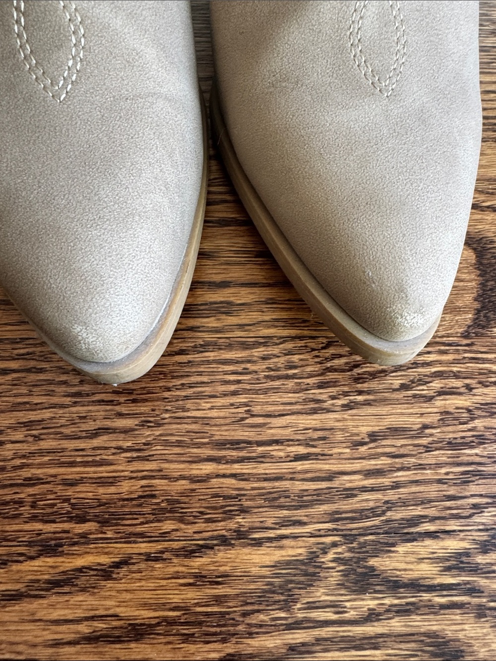 Rachel Zoe Taupe Suede Western Ankle Boots - Picture 5 of 7